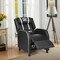 Massage Racing Gaming Single Recliner Chair with Adjustable Backrest and Footrest